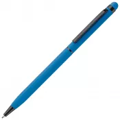 niebieski - Długopis aluminiowy Stylus gumowany