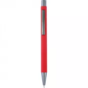 czerwony - Długopis metalowy z lustrzanym grawerem