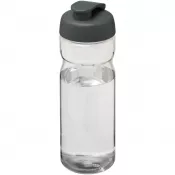 Przezroczysty-Szary - Bidon H2O Base® o pojemności 650 ml z wieczkiem zaciskowym
