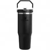 Czarny - Stanley IceFlow™ 2.0 termoizolowany kubek ze stali nierdzewnej, pojemność 890 ml, z odchylaną słomką