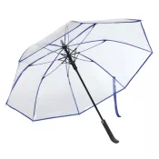 niebieski - Przezroczysty parasol reklamowy VIP