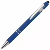 niebieski - Długopis plastikowy touch pen