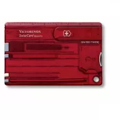 Czerwony transparent - Victorinox SwissCard Quattro