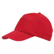 czerwony - 5-segmentowa czapka FAVOURITE