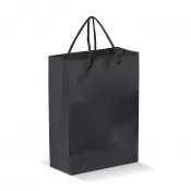 czarny - Papierowa torba mała 18x24x8 cm