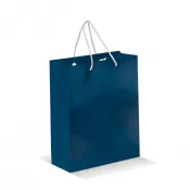 ciemnoniebieski - Papierowa torba średnia 24x30x10 cm