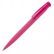 różowy - Długopis plastikowy Avalon soft touch