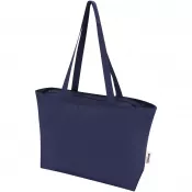 Granatowy - Torba bawełniana 320 g/m², 47x11x30,5cm Ningbo, zapinana na suwak