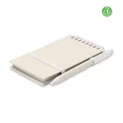 Notes A6 z recyklingu 70 kartek z długopisem MITO SET Bialy