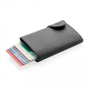 czarny, srebrny - Etui na karty kredytowe i portfel C-Secure, ochrona RFID