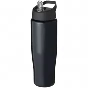 Czarny - Bidon H2O Tempo® o pojemności 700 ml z wieczkiem z słomką