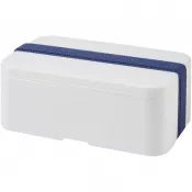 Biały-Niebieski - MIYO jednopoziomowe pudełko na lunch 