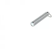 srebrny - Brelok do kluczy latarka LED z podświetlanym logo