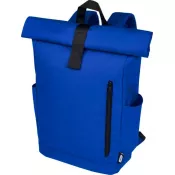 Błękit królewski - Byron plecak na laptopa 15,6 cala z tworzywa RPET z certyfikatem GRS z zawijanym zamknięciem, 18 l