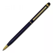 granatowy - Długopis aluminiowy Touch Tip Gold