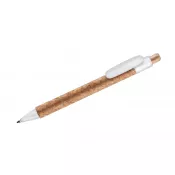 biały - Długopis z naturalnego korka KORTE