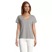 Koszulka damska V-neck Sol's REGENT V WOMEN Szary Melanż