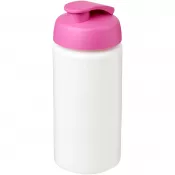 Biały-Różowy - Bidon Baseline® Plus o pojemności 500 ml z wieczkiem zaciskowym i uchwytem