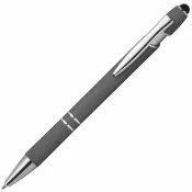 ciemnoszary - Długopis plastikowy touch pen
