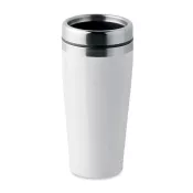 Kubek podróżny stalowy dwuścienny 400 ml RODEO COLOUR Bialy