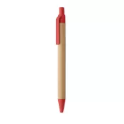 Długopis bambusowy z końcówkami ze słomy ITEA COLOUR Czerwony