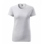 Jasnoszary melanż - Damska koszulka bawełniana 145 g/m² MALFINI CLASSIC NEW 133