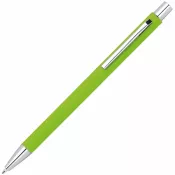 jasnozielony - Długopis metalowy z powierzchnią soft touch