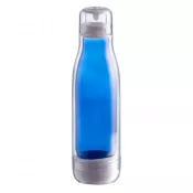 niebieski - Butelka szklana z osłoną Smart 520 ml