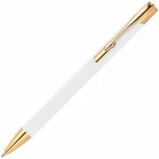 biały - Długopis metalowy GLENDALE ze złotymi elementami