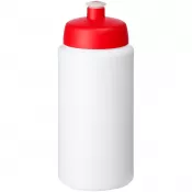 Biały-Czerwony - Bidon Baseline® Plus o pojemności 500 ml ze sportowym wieczkiem i uchwytem