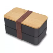 czarny - Pudełko śniadaniowe 2 x 500 ml VICTOR 