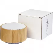Biały-Drewno - Bambusowy głośnik Cosmos z funkcją Bluetooth®
