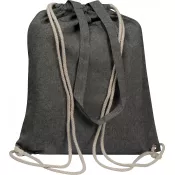 czarny - Torbo-plecak bawełna z recyklingu 140 g/m²