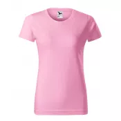 Różowy - Koszulka bawełniana damska 160 g/m²  BASIC 134
