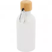 biały - Butelka metalowa 400 ml MARILYN