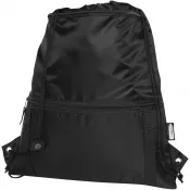 Czarny - Adventure termoizolowana torba ściągana sznurkiem o pojemności 9 l z materiału z recyklingu z certyfikatem GRS