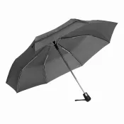 szary - Automatyczny, wiatroodporny, kieszonkowy parasol BORA