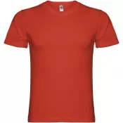 Czerwony - Samoyedo koszulka męska z krótkim rękawem i dekoltem w serek