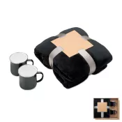 Zestaw koc polarowy i 2 kubki 350 ml AGRADABLE