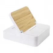 biały - Hobofi Głośnik z ładowarką bezprzewodową RABS