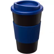 Czarny-Niebieski - Kubek termiczny z serii Americano® o pojemności 350 ml z uchwytem