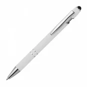 biały - Długopis aluminiowy touch pen HERMANN