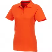 Pomarańczowy - Helios - koszulka damska polo z krótkim rękawem