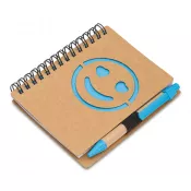 jasnoniebieski - Notes spiralowany 11 x 13 cm Smile