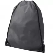 Szary - Plecak na sznurkach poliestrowy Oriole Premium, 33 x 44 cm