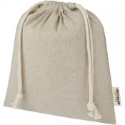 Naturalny melanż - Pheebs torba na prezent z bawełny z recyklingu o gramaturze 150 g/m² i z certyfikatem GRS, średnia o pojemności 1,5 l