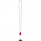 Czerwony - Anser smycz do smartfona z tworzyw sztucznych pochodzących z recyklingu z wbudowanym kablem 5 w 1 obsługującym moc 27 W