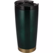 Kubek termiczny stalowy z recyklingu LA LOUVIERE MoLu 540 ml ciemnozielony