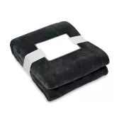 Koc polarowy RPET 120x150 cm 280 g/m² LOGAN Czarny