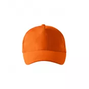 Pomarańczowy - Reklamowa czapka z daszkiem 5 panelowa Malfini 5P 307